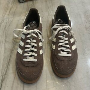 Adidas Women's Brown and White Sneakers